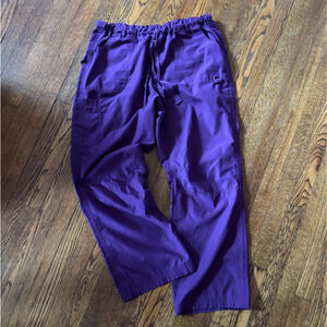 Just Love Purple Cargo Scrub Pants 1X Drawstring Elastic Waist Multi-Pocket